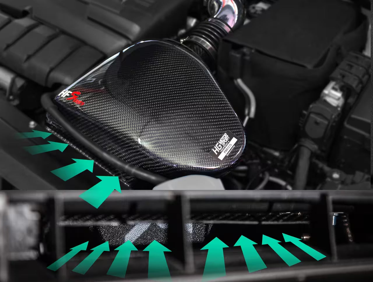 HFI Carbon Air Intake Kit Gen.2 Plus VAG 2.0 T(F)SI EA113 (Golf 5/6, S3 8P)