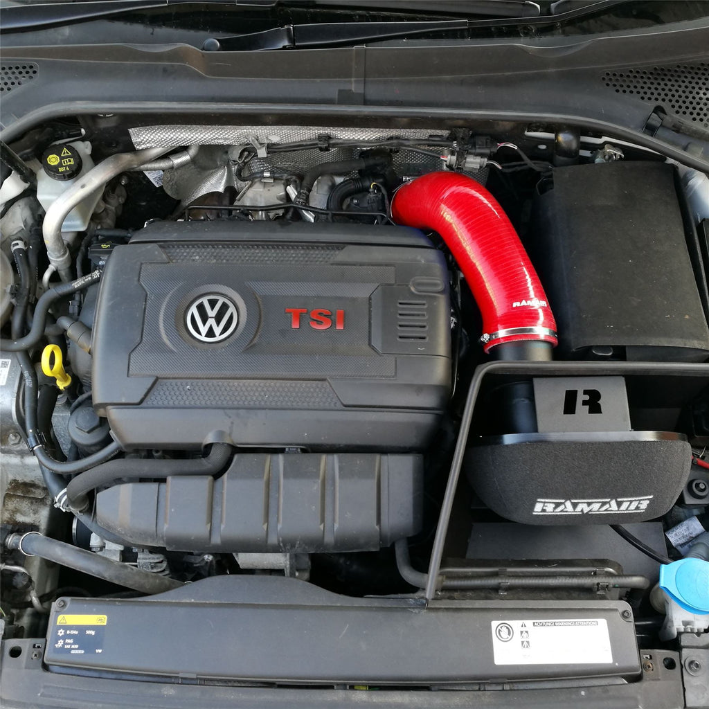 Black Ramair Heat Shield Intake Kit + Turbo Elbow + Intake Hose VW MK7 Golf GTI & R, Audi A3, S3 8V
